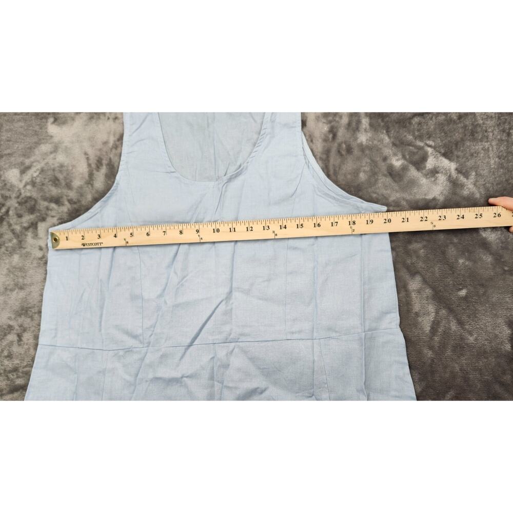 Women's Basic Solid Cotton Linen Dress With Pocke… - image 3